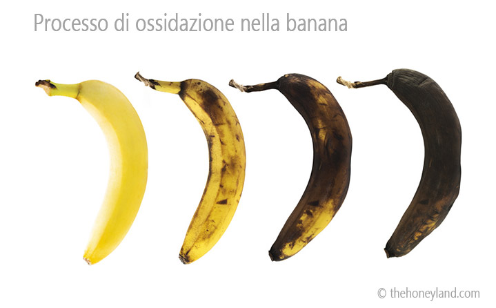 Cibi antiossidanti - esempio di ossidazione banana